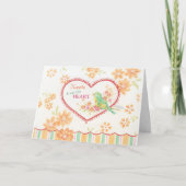 Birthday Nightingale Gevouwen Wenskaart Kaart (Voorkant)