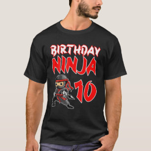 Birthday Ninja 10th Birthday Party Karate T-shirt