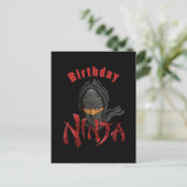 Birthday Ninja Briefkaart (Staand voorkant)