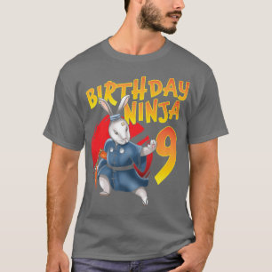 Birthday Ninja Bunny 9 Year 9th Bday Born 2013 S T-shirt