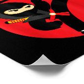 Birthday Ninja - Kids Ninja Birthday Party - Birth Poster (Hoek)