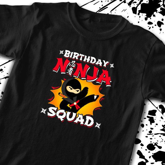 Birthday Ninja Squad Party Theme - Ninja Birthday T-shirt