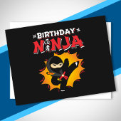 Birthday Ninja Theme Party - Birthday Ninja Design Briefkaart