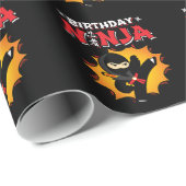 Birthday Ninja Theme Party - Birthday Ninja Design Cadeaupapier (Rol Hoek)