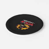 Birthday Ninja Theme Party - Birthday Ninja Design Papieren Bordje (Gekanteld)