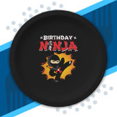 Birthday Ninja Theme Party - Birthday Ninja Design Papieren Bordje