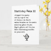 Birthday Noir is een vrolijk verjaardagsgedicht Kaart (Gele Bloem)