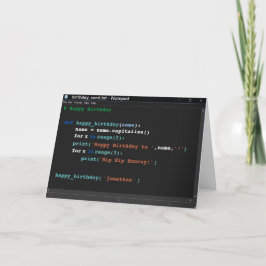 Birthday Notitieblok Computer Programmer Dark Mode Kaart