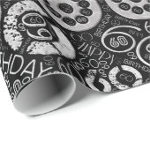 Birthday Number Word Cloud 60 D ID270 Cadeaupapier (Rol Hoek)