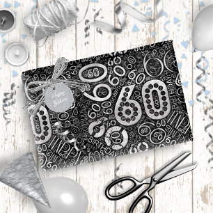 Birthday Number Word Cloud 60 D ID270 Cadeaupapier