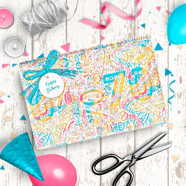Birthday Number Word Cloud 70 B ID270 Cadeaupapier