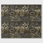 Birthday Number Word Cloud 70 C ID270 Cadeaupapier (Vlak)