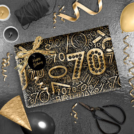 Birthday Number Word Cloud 70 C ID270 Cadeaupapier