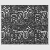 Birthday Number Word Cloud 70 D-ID270 Cadeaupapier (Vlak)
