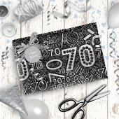 Birthday Number Word Cloud 70 D-ID270 Cadeaupapier