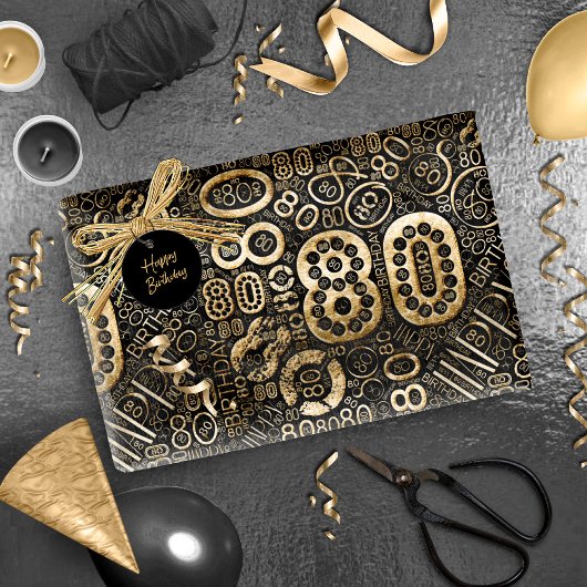 Birthday Number Word Cloud Eight C ID270 Cadeaupapier