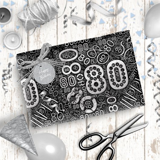 Birthday Number Word Cloud Eight D ID270 Cadeaupapier