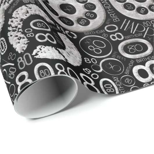 Birthday Number Word Cloud Eight D ID270 Cadeaupapier (Rol Hoek)