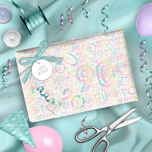 Birthday Number Word Cloud Negety A ID270 Cadeaupapier