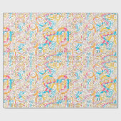 Birthday Number Word Cloud Negety B ID270 Cadeaupapier (Vlak)