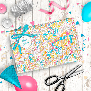 Birthday Number Word Cloud Negety B ID270 Cadeaupapier