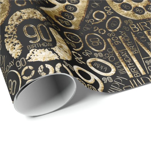 Birthday Number Word Cloud Negety C ID270 Cadeaupapier (Rol Hoek)