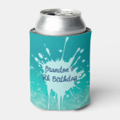 Birthday ocean water splash kids party blikjeskoeler (Blikje Voorkant)