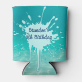 Birthday ocean water splash kids party blikjeskoeler (Voorkant)