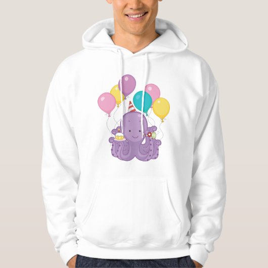Birthday Octopus Hoodie (Voorkant)