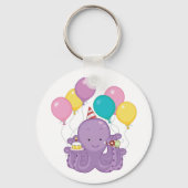 Birthday Octopus Sleutelhanger (Achterkant)