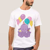 Birthday Octopus T-shirt (Voorkant)