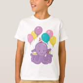 Birthday Octopus T-shirt (Voorkant)