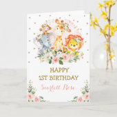 Birthday Oerwoud Safari Kaart (Gele Bloem)