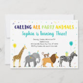 Birthday Oerwoud Safari Kaart (Voorkant)