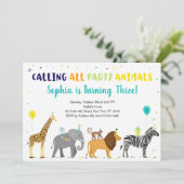 Birthday Oerwoud Safari Kaart (Staand voorkant)