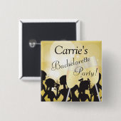 Birthday of Bachelorette Diva Girls Night Out Vierkante Button 5,1 Cm (Voorkant /achterkant)