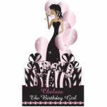 Birthday of Bachelorette Diva Princess | Roze Staand Fotobeeldje<br><div class="desc">Vrijstaande 'Birthday Cutouts' Maakt een geweldig gesprek op gang! Happy Birthday Cake en Table Toppers. - Deze schattige, vrolijke verjaardagstafel/cake-topper zal een grote hit op haar feestje zijn. Trendy, modern, opvallend, uniek - kan worden gebruikt als een koele taarttop (stel voor met 5"x7") of een opvallend tafelcenterstuk (gebruik 8"x10" of...</div>