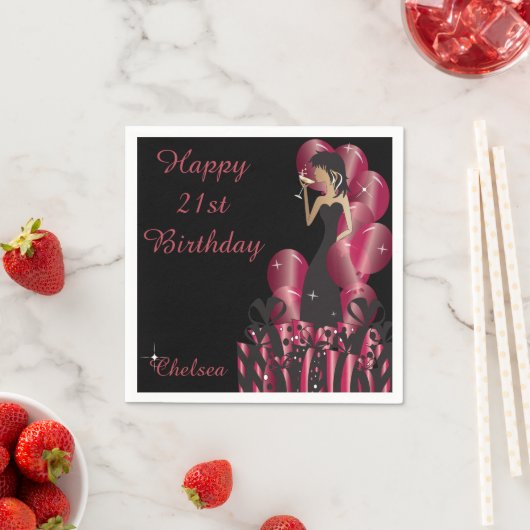 Birthday of Bachelorette Party Diva Princess Girl Servetten (Insitu)