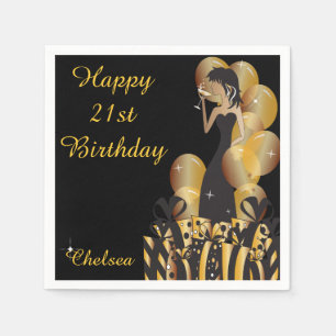 Birthday of Bachelorette Party Diva Princess Girl Servetten