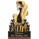 Birthday of Bachelorette Party Diva Princess Girl Staand Fotobeeldje<br><div class="desc">Vrije feestelijke meisjes. Maakt een geweldig gesprek op gang! Deze schattige Tafeltafel/taarttop is een grote hit op haar feestje. Perfect voor haar verjaardag, een Bachelorette Party, een Girl Night Out, etc.. Kies je grootte. ⭐ Dit product is 100% . De grafiek en de tekst kunnen worden geschrapt, worden bewogen, resized,...</div>