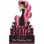 Birthday of Bachelorette Party Diva Princess Girl Staand Fotobeeldje<br><div class="desc">Vrije feestelijke meisjes. Maakt een geweldig gesprek op gang! Deze schattige Tafeltafel/taarttop is een grote hit op haar feestje. Perfect voor haar verjaardag, een Bachelorette Party, een Girl Night Out, etc.. Kies je grootte. ⭐ Dit product is 100% . De grafiek en de tekst kunnen worden geschrapt, worden bewogen, resized,...</div>