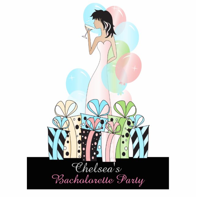 Birthday of Bachelorette Party Diva Princess Girl Staand Fotobeeldje (Voorkant)
