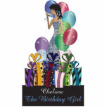 Birthday of Bachelorette Party Diva Princess Girl Staand Fotobeeldje<br><div class="desc">Vrijstaande 'Birthday Cutouts' Maakt een geweldig gesprek op gang! Happy Birthday Cake en Table Toppers. - Deze schattige, vrolijke verjaardagstafel/cake-topper zal een grote hit op haar feestje zijn. Trendy, modern, opvallend, uniek - kan worden gebruikt als een koele taarttop (stel voor met 5"x7") of een opvallend tafelcenterstuk (gebruik 8"x10" of...</div>