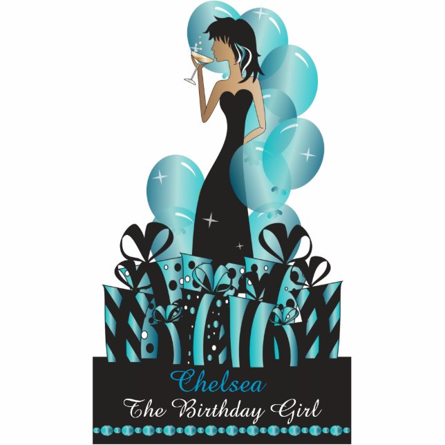 Birthday of Bachelorette Party Diva Princess Girl Staand Fotobeeldje (Voorkant)