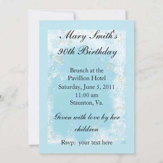 Birthday of Jubileum Kaart (Achterkant)