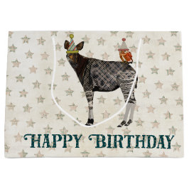 BIRTHDAY OKAPI & OWL LARGE CADEAUTASJE