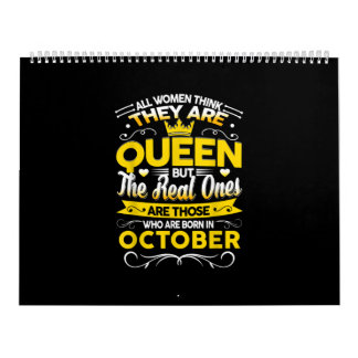 Birthday Oktober Gift | Geboren in oktober koningi Kalender