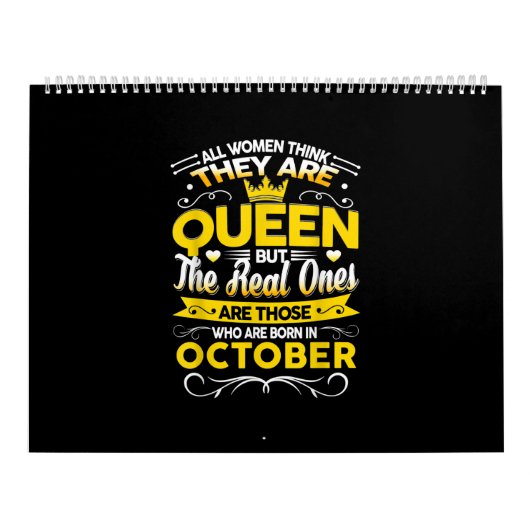 Birthday Oktober Gift | Geboren in oktober koningi Kalender (Hoes)