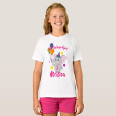 Birthday-olifant met ballonnen t-shirt (Voorkant volledig)