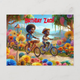 Birthday on a Bike Uitnodiging Briefkaart